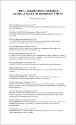 Local legislation calendar, 2019 March 28