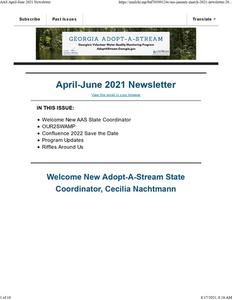 Georgia adopt-a-stream, 2021 Apr./June