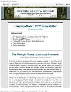 Georgia adopt-a-stream, 2021 January/March