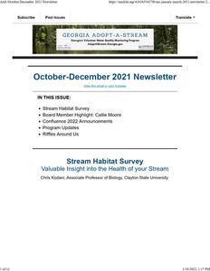 Georgia adopt-a-stream, 2021 Oct./Dec.