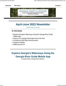 Georgia adopt-a-stream, 2022 Apr./June