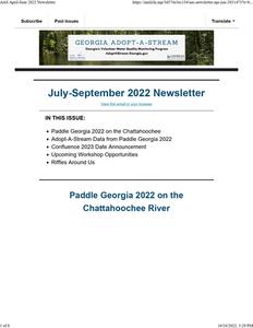 Georgia adopt-a-stream, 2022 July/September