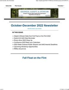 Georgia adopt-a-stream, 2022 Oct./Dec.