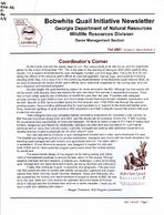 Bobwhite quail initiative newsletter, Vol. 2 No. 4 (Fall 2001)