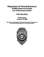 Field operations weekly report, 2008 January 6-12