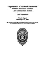Field operations weekly report, 2008 February 17-23