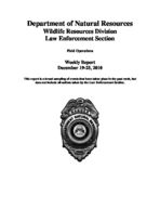 Field operations weekly report, 2010 December 19-25