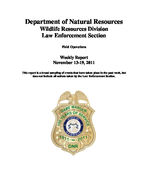 Field operations weekly report, 2011 November 13-19