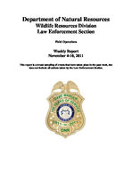 Field operations weekly report, 2011 December 4-10