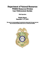 Field operations weekly report, 2011 December 11-17