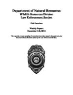 Field operations weekly report, 2012 December 2-8