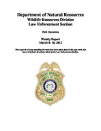 Field operations weekly report, 2012 March 4-10