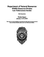 Field operations weekly report, 2013 January 13-19
