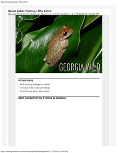 Georgia wild: news of nongame and natural habitats, 2020 November 19