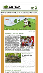 Georgia state parks and historic sites e-news [Aug. 31, 2012]