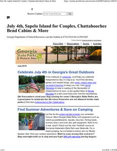 Georgia State Parks and Historic Sites, 2019 July