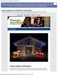Georgia State Parks and Historic Sites, 2022 December