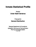 Inmate statistical profile: under death sentence, Oct. 2005