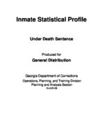 Inmate statistical profile: under death sentence, 2009-05-01