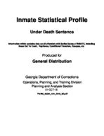 Inmate statistical profile: under death sentence, Oct. 1, 2015