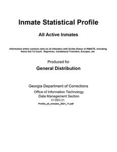 Inmate statistical profile: all active inmates, 2021 September