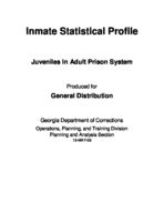 Inmate statistical profile: juveniles in adult prison system, 2006-05-01