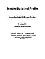 Inmate statistical profile: juveniles in adult prison system, Aug. 2007