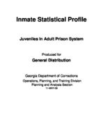 Inmate statistical profile: juveniles in adult prison system, Apr. 2009