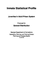 Inmate statistical profile: juveniles in adult prison system, 2009-05-01