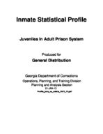 Inmate statistical profile: juveniles in adult prison system, Jan. 1, 2013