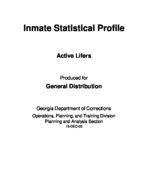 Inmate statistical profile: active lifers, Dec. 2005