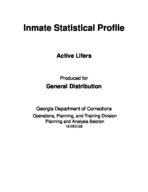 Inmate statistical profile: active lifers, Nov. 2008