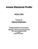 Inmate statistical profile: active lifers, 2013-06-01