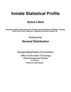 Inmate statistical profile: active lifers, 2021 February