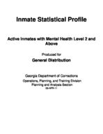 Inmate statistical profile: active inmates with mental health level 2 and above, Apr. 6, 2011
