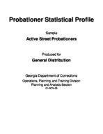 Probationer statistical profile: active street probationers, Oct. 2005