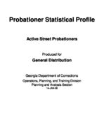 Probationer statistical profile: active street probationers, Jan. 2006