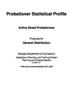 Probationer statistical profile: active street probationers, Nov. 1, 2012