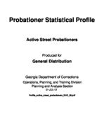 Probationer statistical profile: active street probationers, 2012-07-01