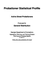 Probationer statistical profile: active street probationers, Apr. 1, 2014