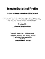 Inmate statistical profile: active inmates in transition centers, Jan. 29, 2015