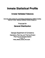 Inmate statistical profile: inmate validated veterans [May 1, 2015]
