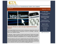 Georgia Infrastructure Transformation (GAIT) 2010 update, Vol. 1, Issue 20 (Sept. 18, 2009)