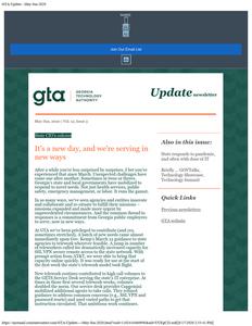 Georgia Technology Authority (GTA) update newsletter, 2020 May-June
