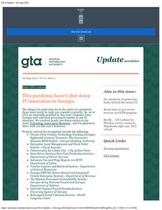 Georgia Technology Authority (GTA) update newsletter, 2020 July-August