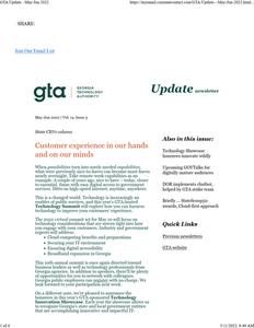 Georgia Technology Authority (GTA) update newsletter, 2022 May - June