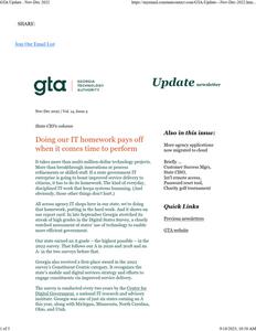 Georgia Technology Authority (GTA) update newsletter, 2022 November-December