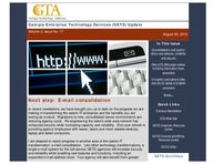 Georgia Enterprise Technology Services (GETS) update, Vol. 2, Issue 17 (Aug. 20,  2010)