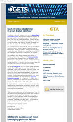 Georgia Enterprise Technology Services (GETS) update, Vol. 5, Issue 9 (Sept. 3, 2013)