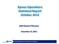 Xpress operations statistical report, October 2012 [Dec. 12, 2012]